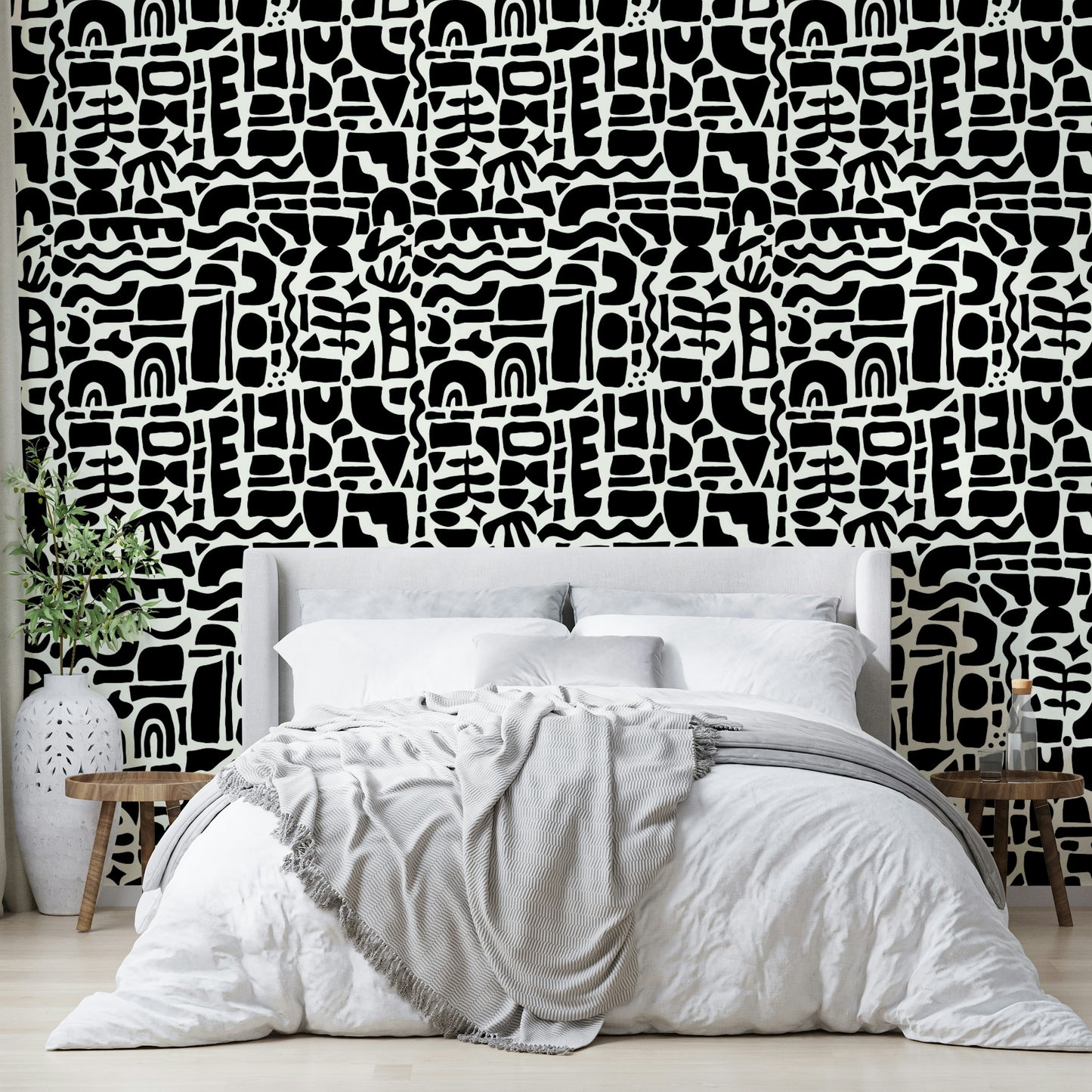 Close-up of the abstract geometric pattern

