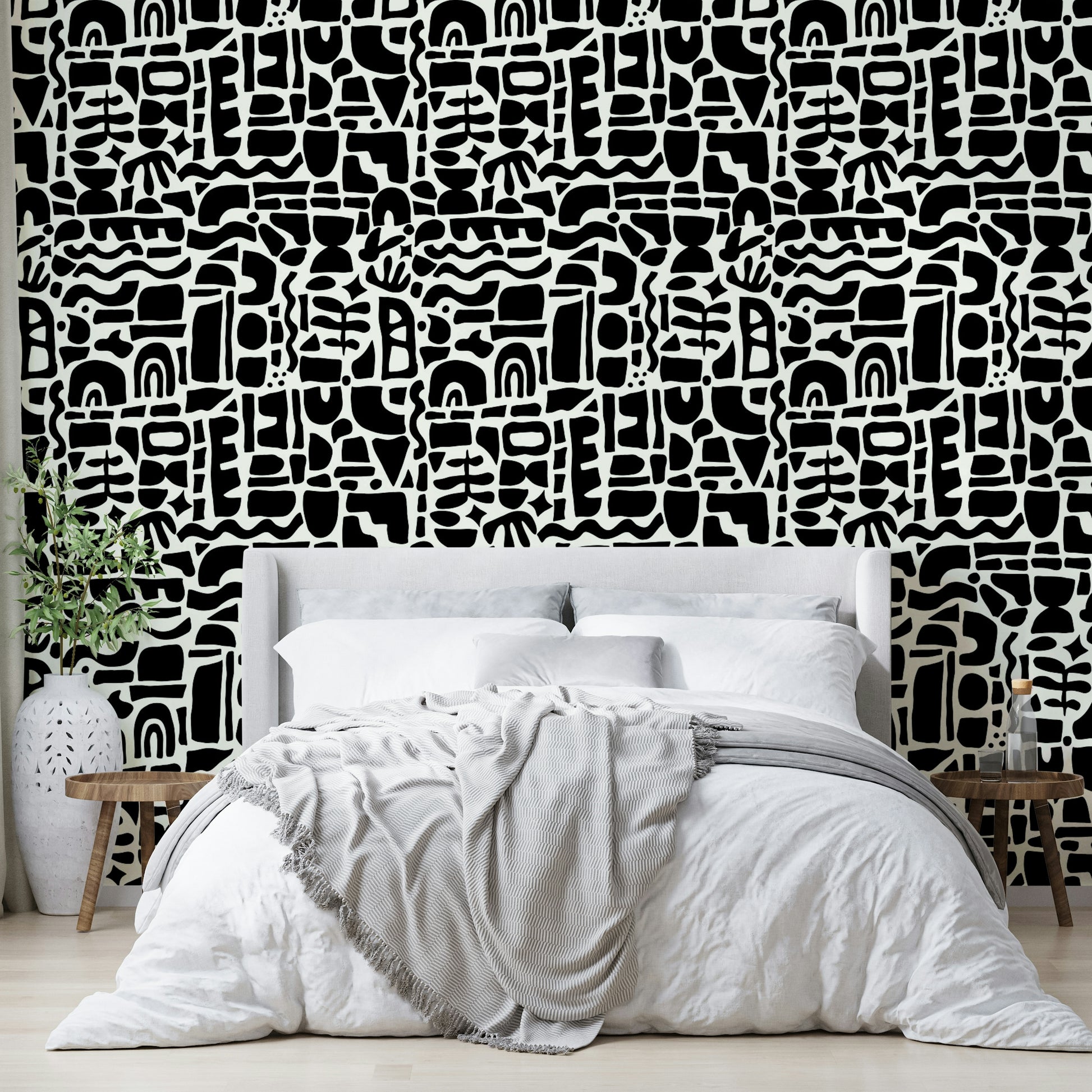 Close-up of the abstract geometric pattern

