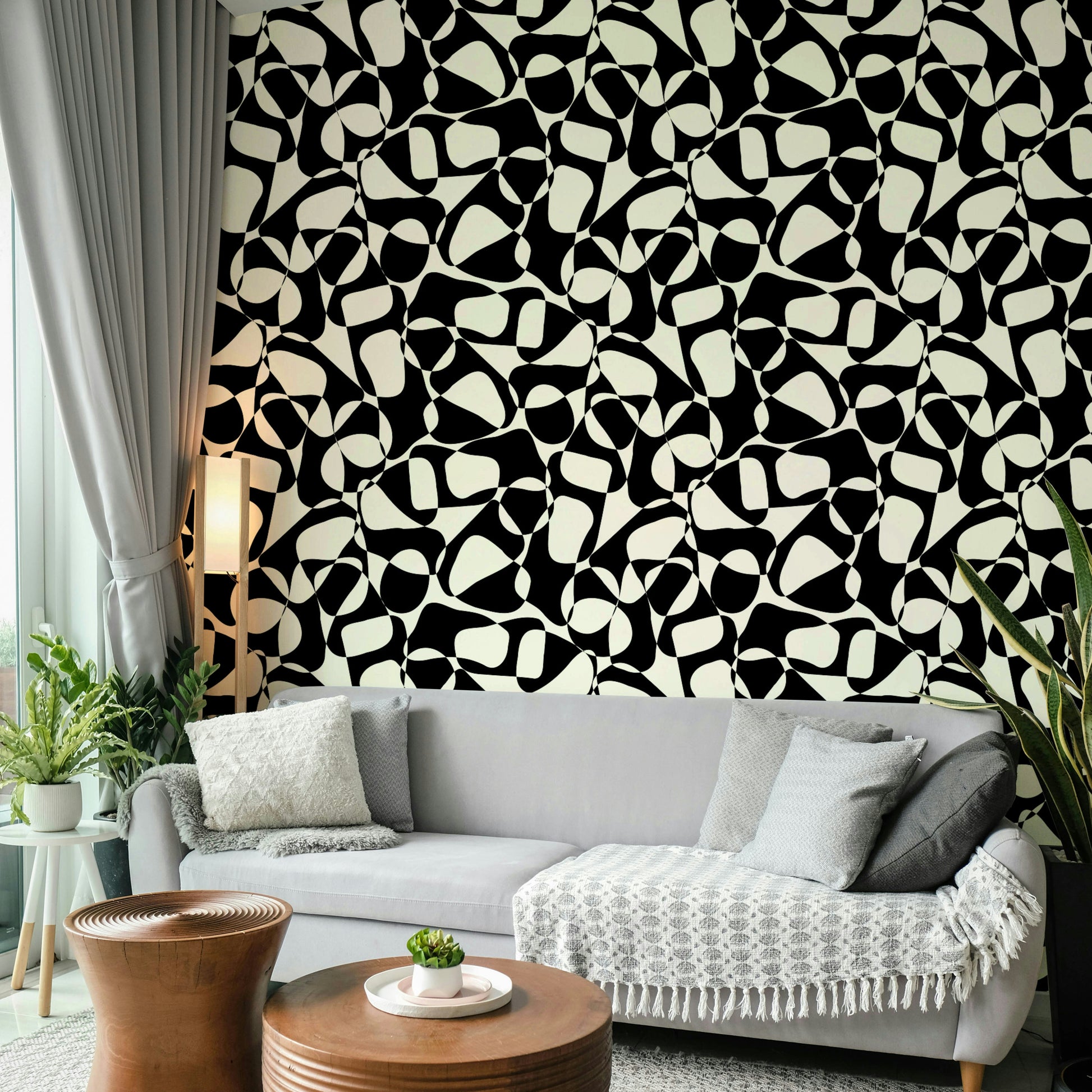 Wallpaper with a modern, artistic design with clean lines

