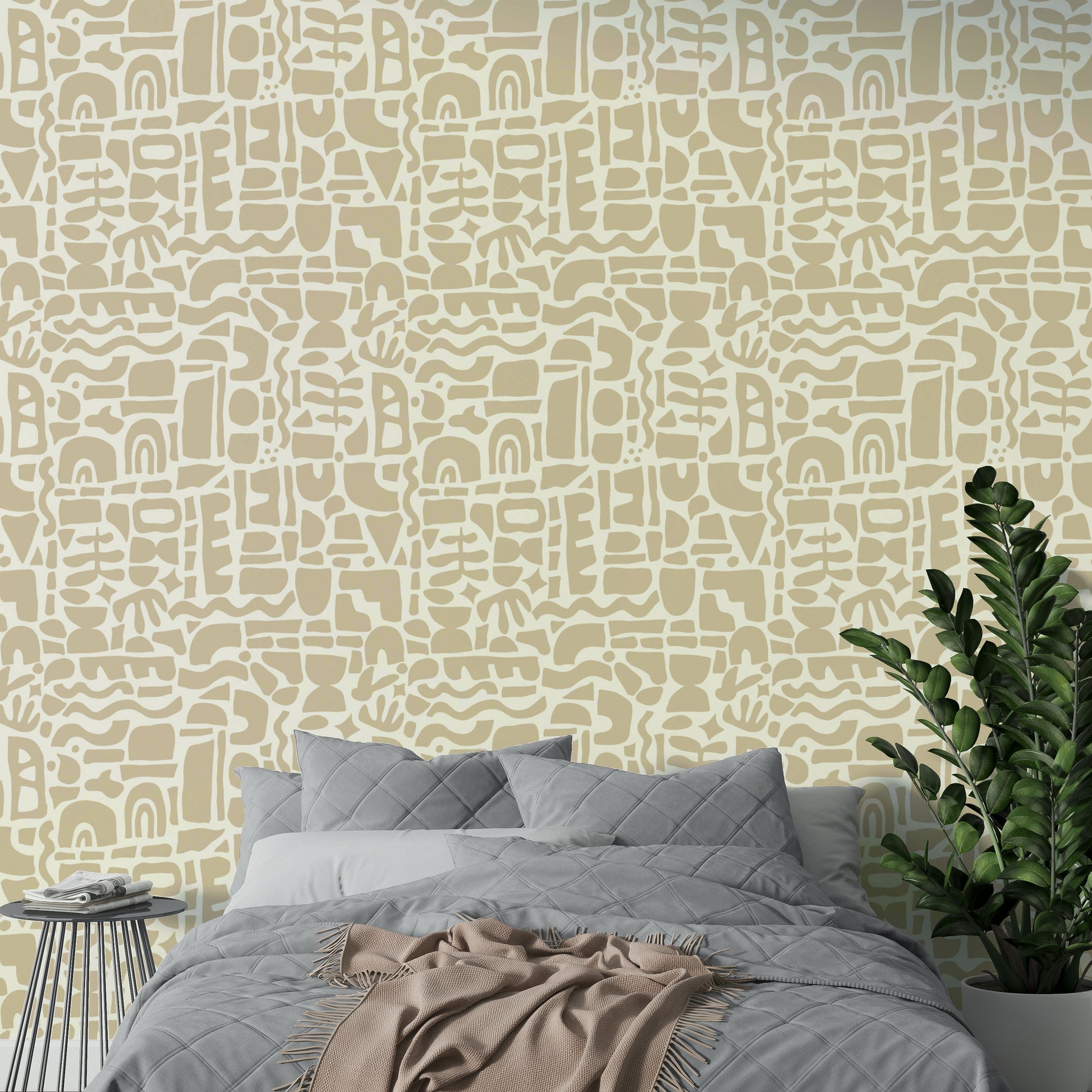 Vibrant abstract wall mural.
