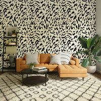 Playful brush strokes wall decor.
