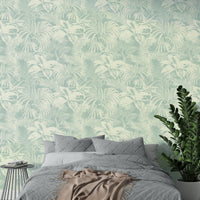 Subtle palm pattern wall decor.
