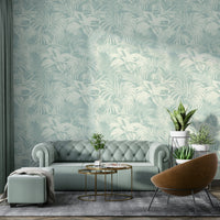 Palm tree print wallpaper.
