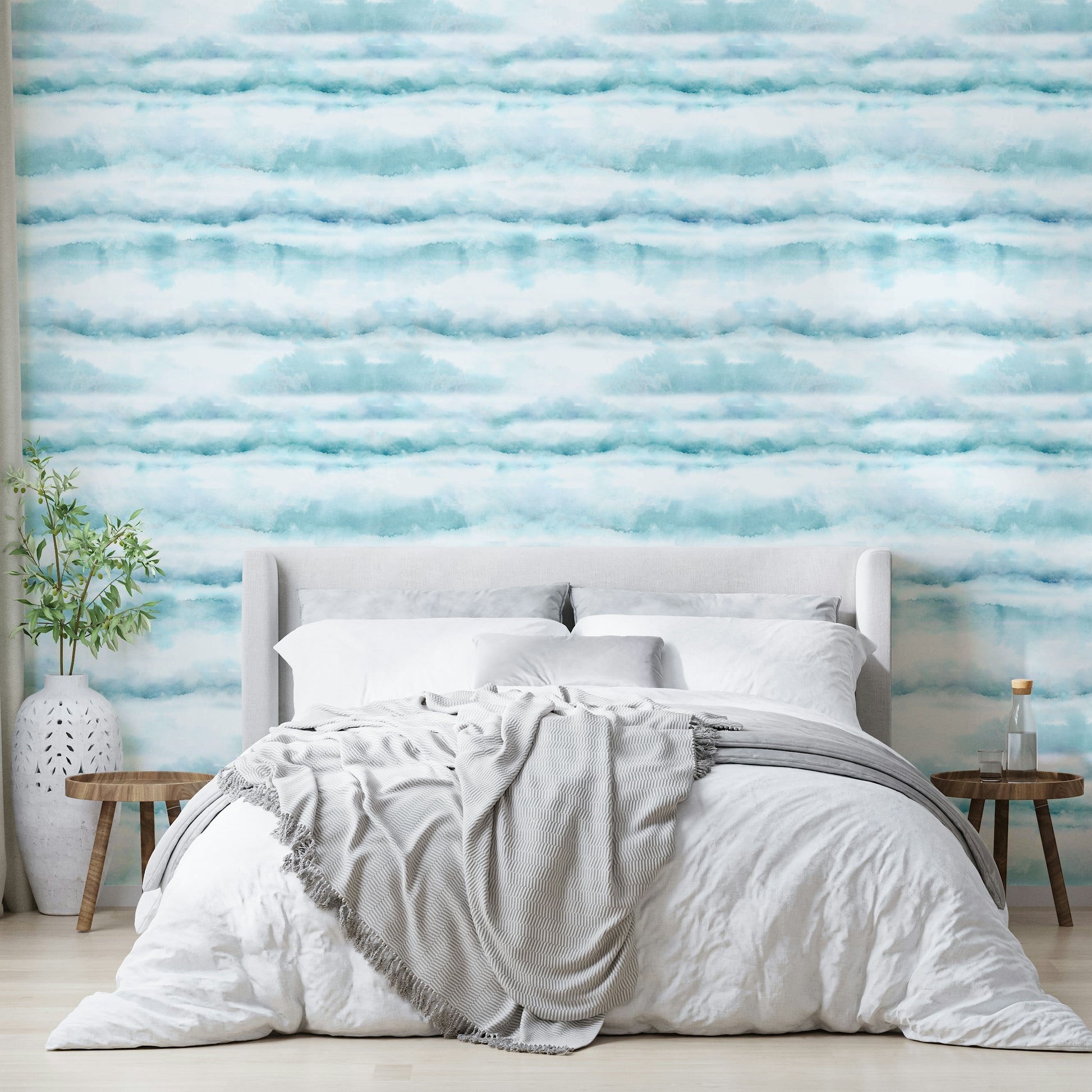 Watercolor clouds wallpaper.
