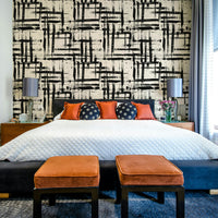 Brush strokes wall mural.
