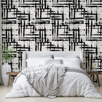 Painted brush strokes wall decor.
