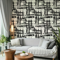 Creative brush strokes wall mural.
