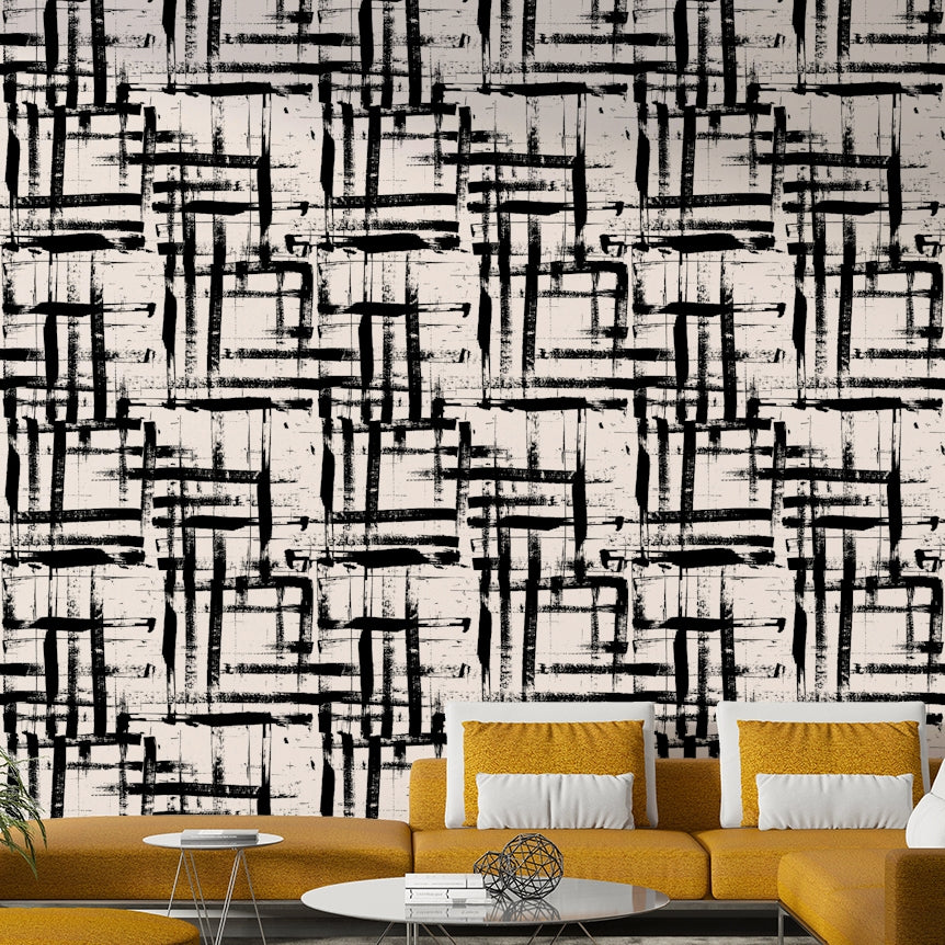 Wall mural with a modern design.
