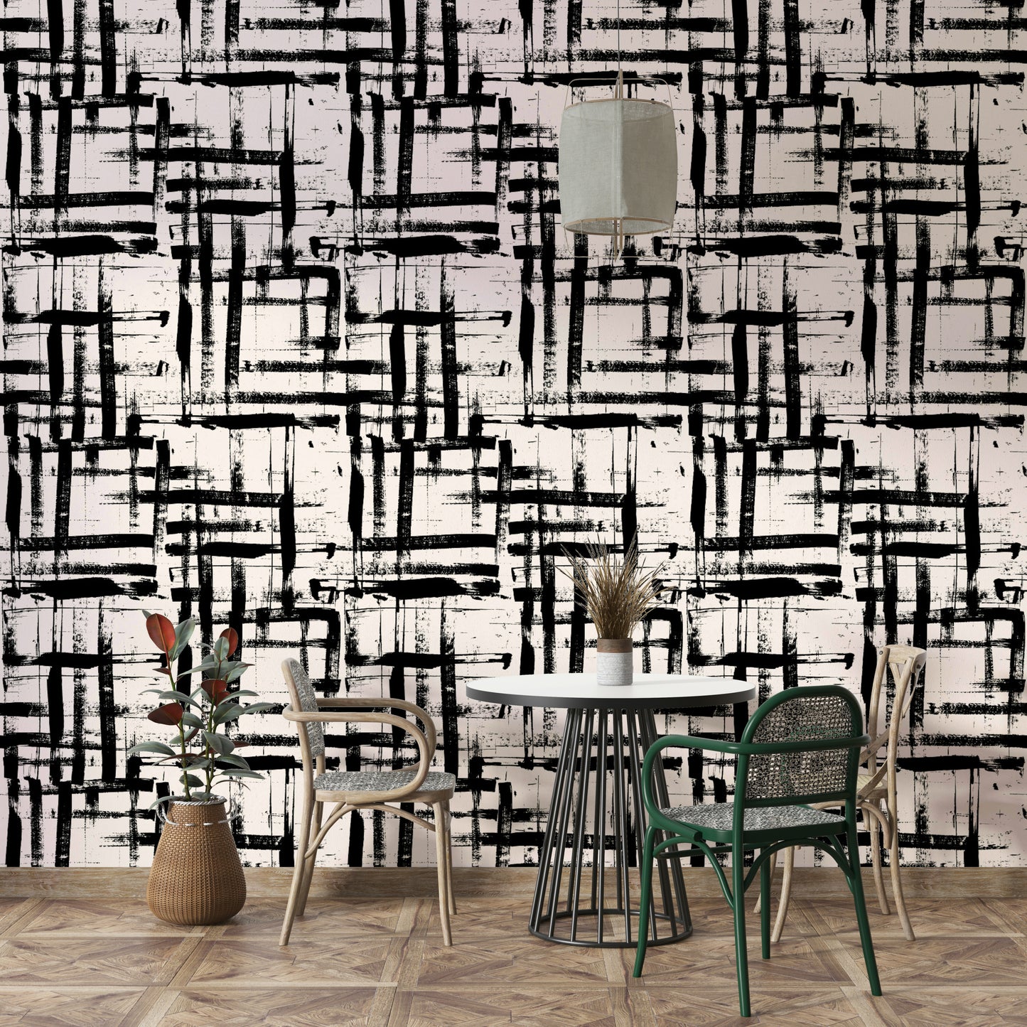 Artistic brush stroke wallpaper.
