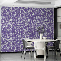 Abstract flower design wall mural.
