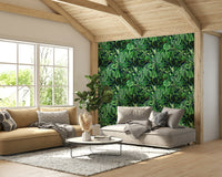 This wallpaper is suitable for a living room, a dining room, or a sunroom.
