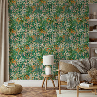 A high-angle view of the wall mural in a large space.

