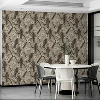 The wallpaper for walls being installed.

