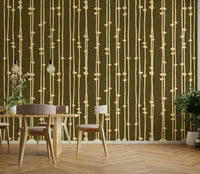 A high-angle view of the wall mural in a large space.

