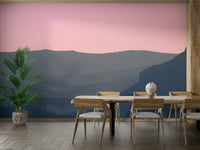 The wallpaper for walls being installed.