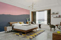 A detail shot of the soft, gradient tones in the wallpaper.