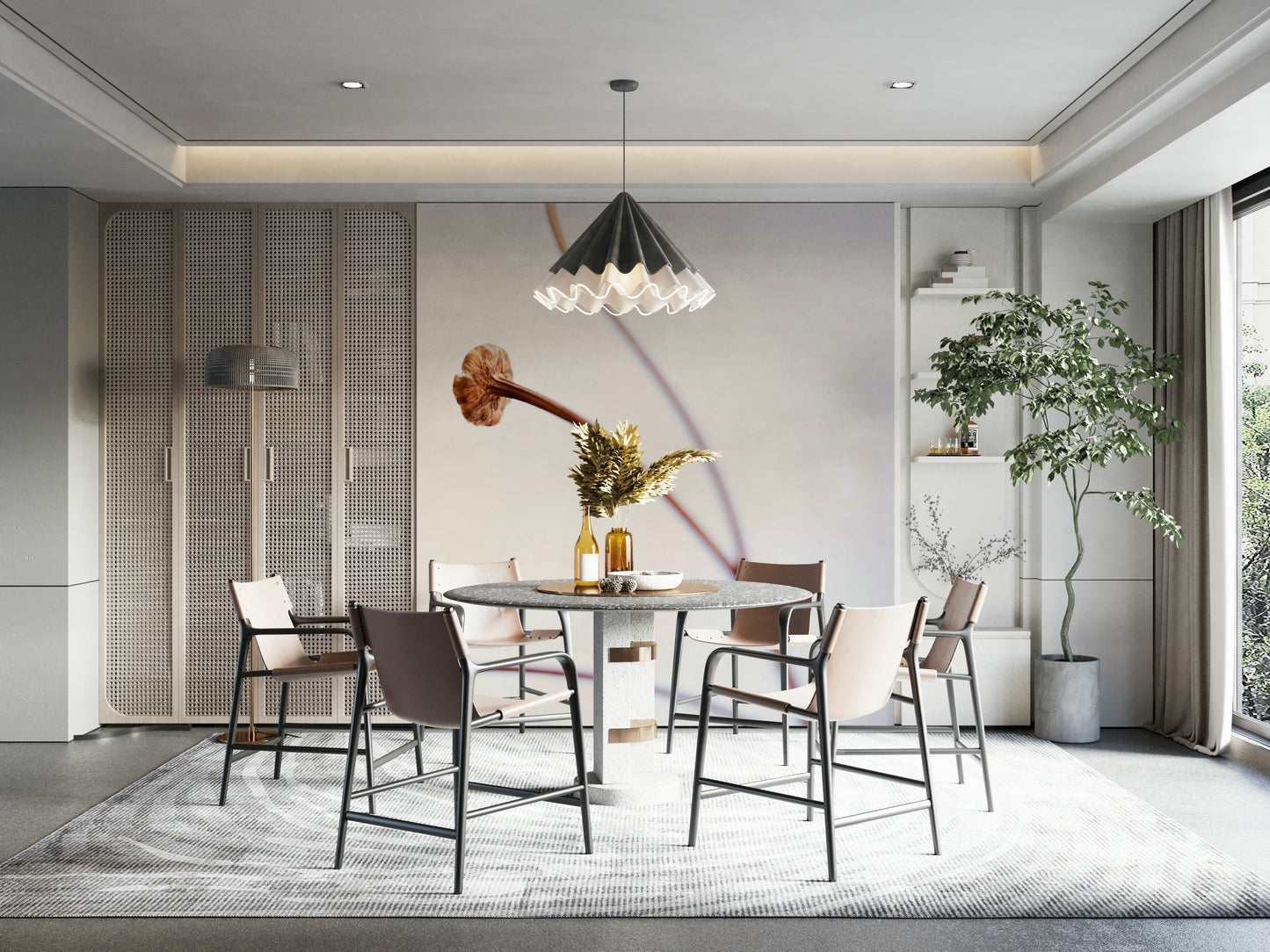 A close-up of the delicate, dried plant form against a light background.