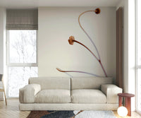 The wallpaper for walls being installed.