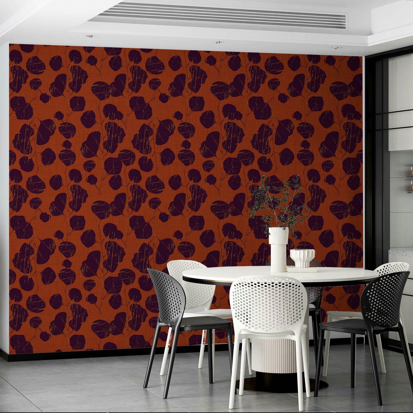 A sophisticated jewel tone wallpaper mural for a feature wall.

