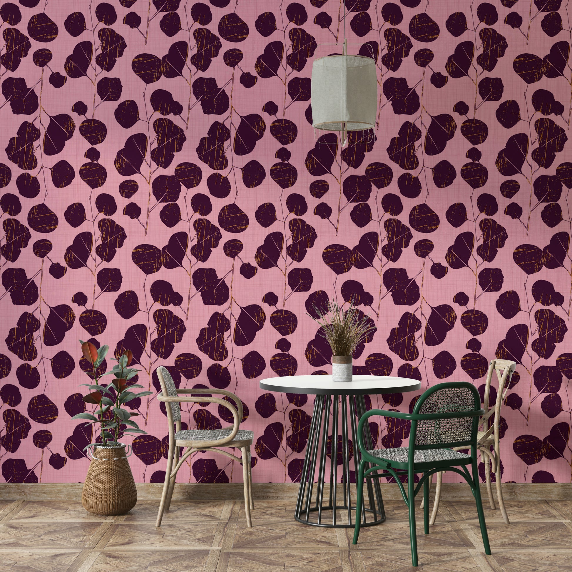 A sophisticated jewel tone wallpaper mural for a feature wall.


