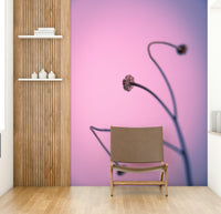 A peaceful abstract plant wallpaper mural for any room.