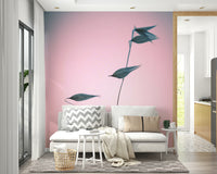 An elegant minimalist stem mural for stylish wallpaper.

