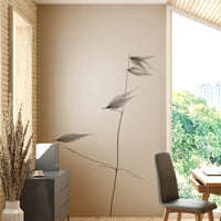 A detailed shot of the delicate leaves and stem against a vibrant background.

