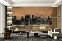 A beautiful, romantic view of a street in London at night.

