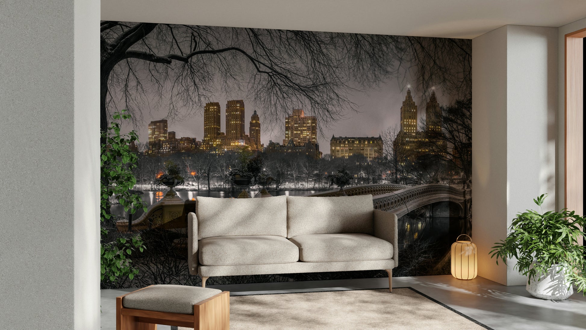 The wallpaper for walls being admired in a home.

