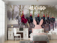 The peel and stick wallpaper on a smooth wall surface.

