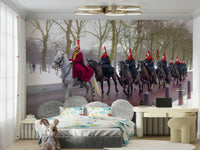 An angled shot of the mural's classic color palette.

