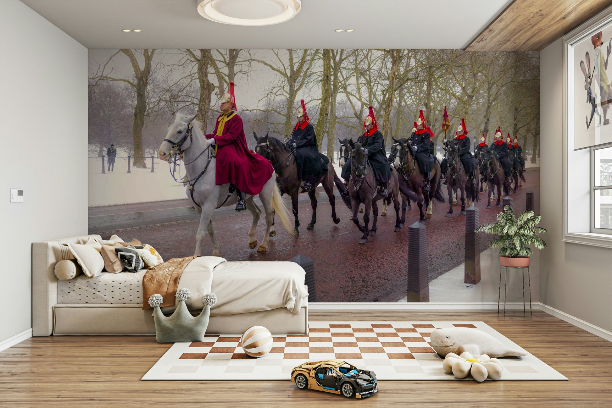 The wallpaper for walls being admired in a home.

