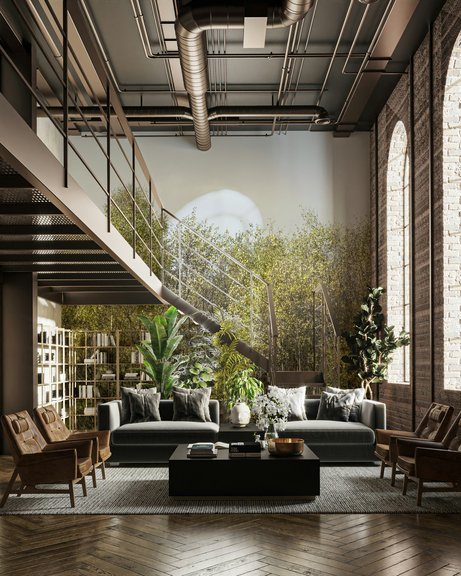 The wallpaper for walls being admired in a home.

