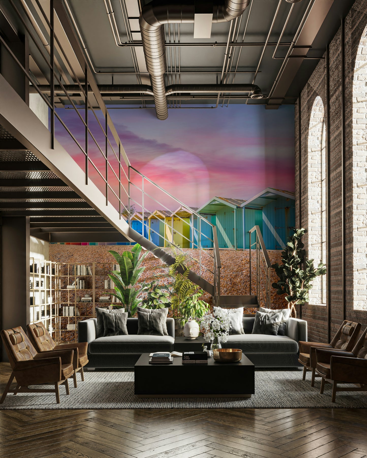 The wallpaper for walls being admired in a home.

