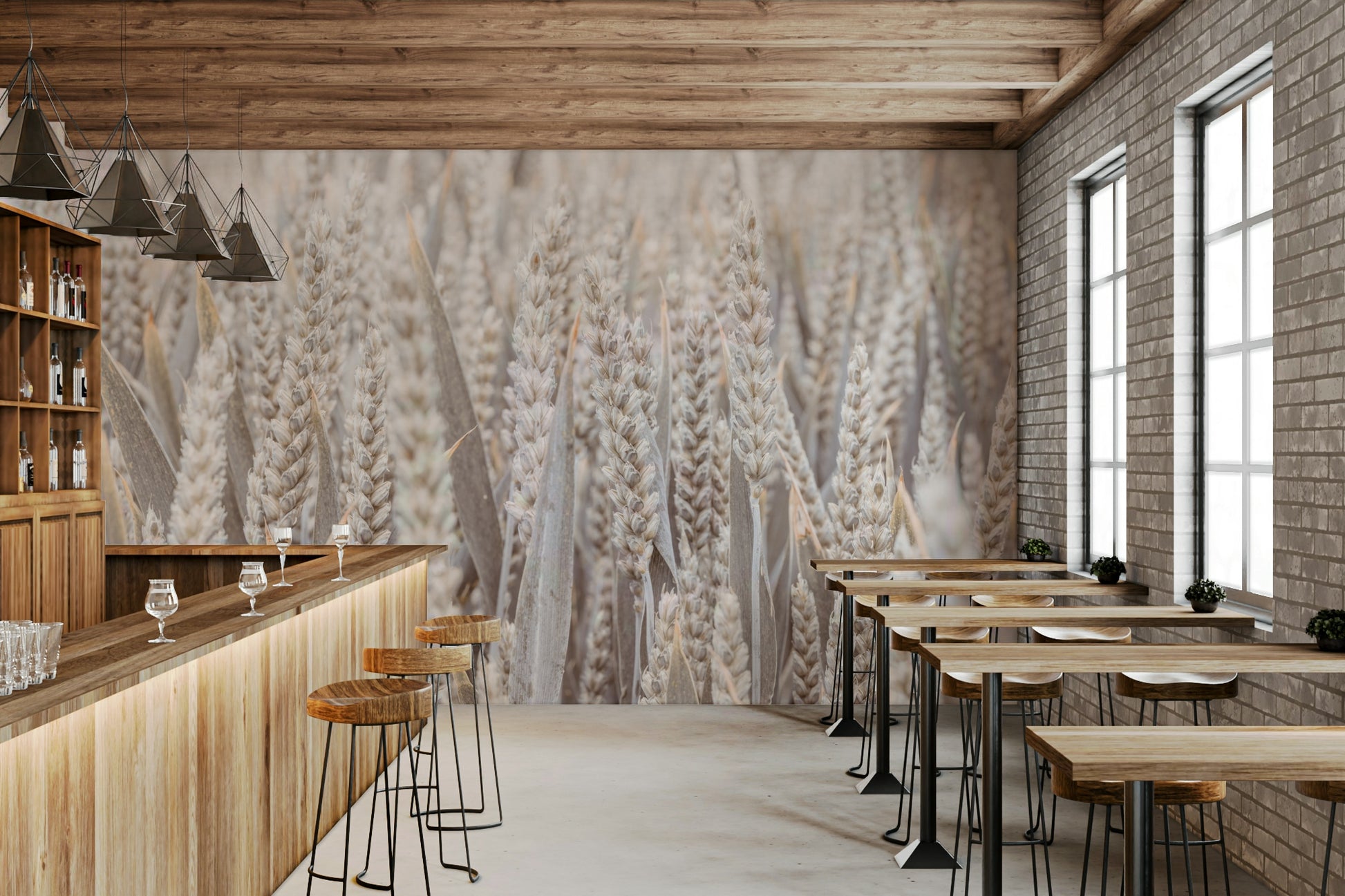 A tranquil rural landscape wall mural for your decor.

