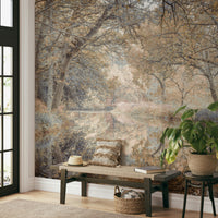 An artistic landscape mural for home decor.

