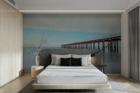 An artistic seaside mural for home decor.

