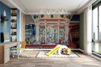 A classic pub setting wallpaper for walls with rich tones.

