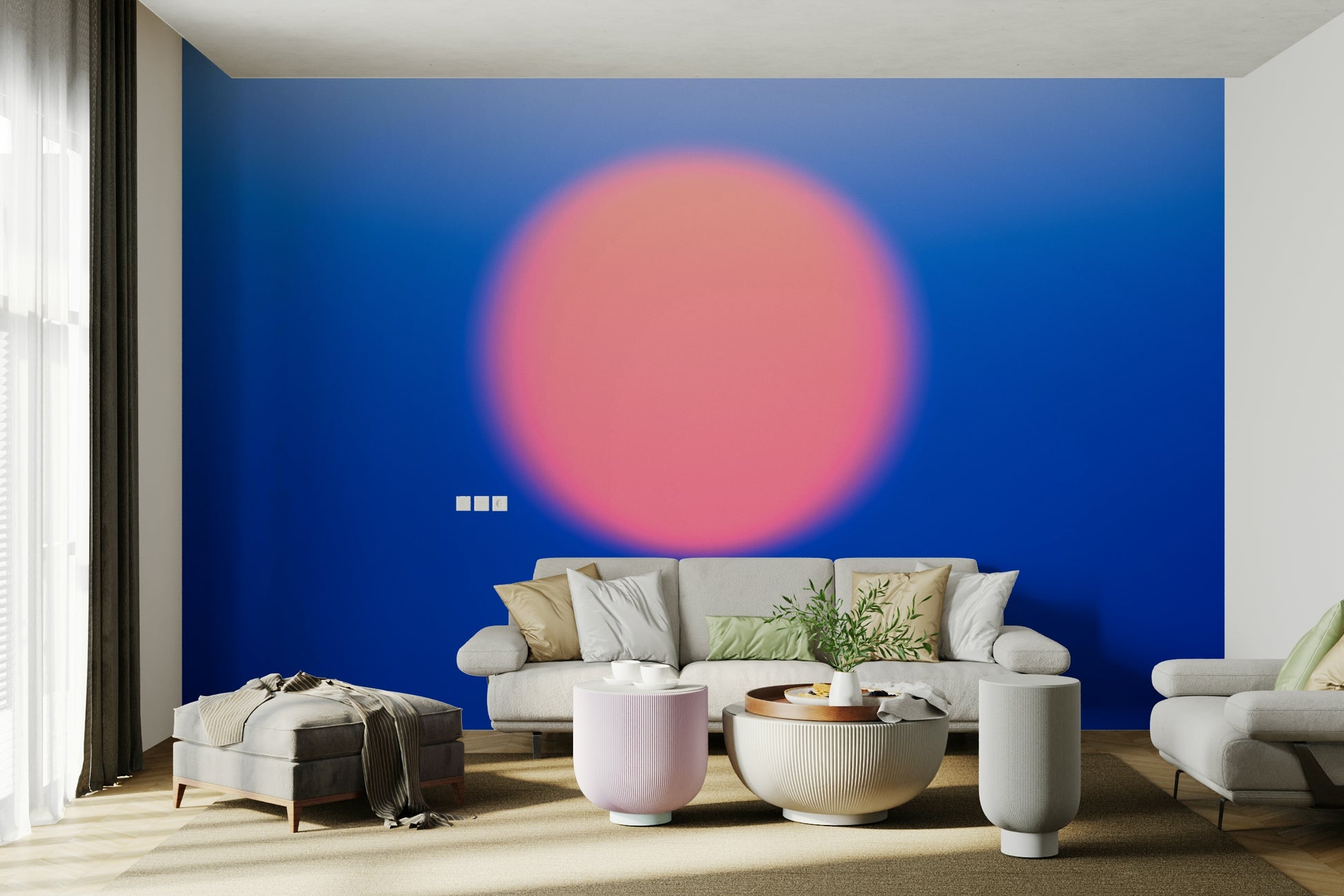 A sophisticated subtle light wallpaper mural for a feature wall.

