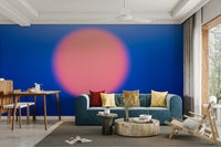 A tasteful blurred abstract wall mural for a bedroom.

