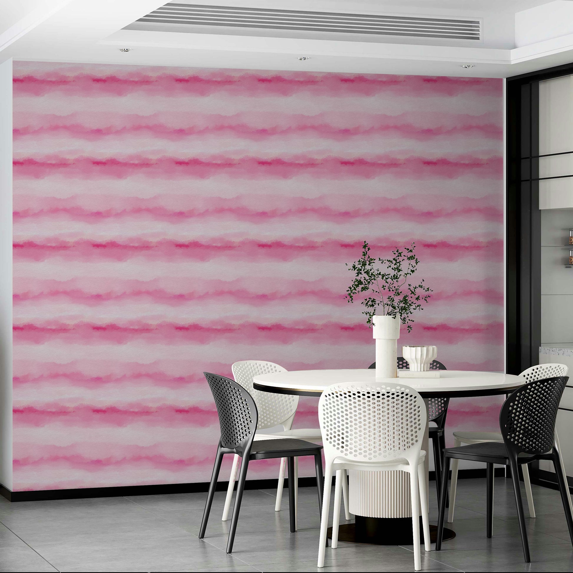 A beautiful serene floral pattern wallpaper mural.


