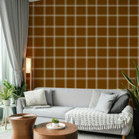The wallpaper is used to create a feature wall in a dining room.

