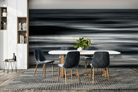 A beautiful wide-angle wall mural of the sea.

