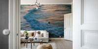 A beautiful abstract wave wallpaper mural for a modern home.

