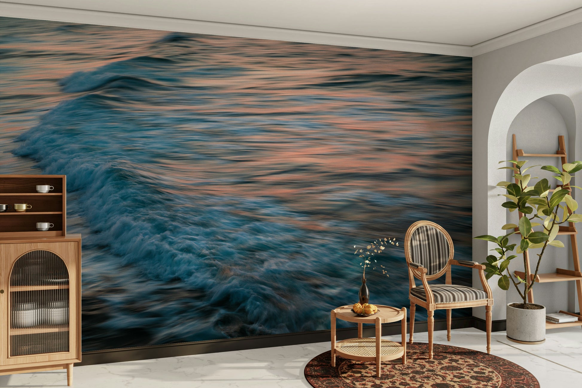A classic wave design wallpaper for walls.

