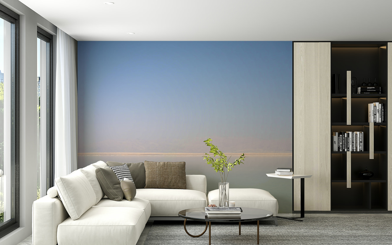 A beautiful Dead Sea salt wallpaper mural landscape.

