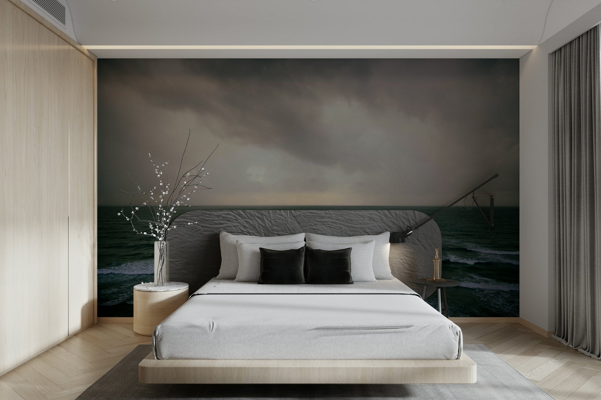 An artistic glowing design mural for home decor.

