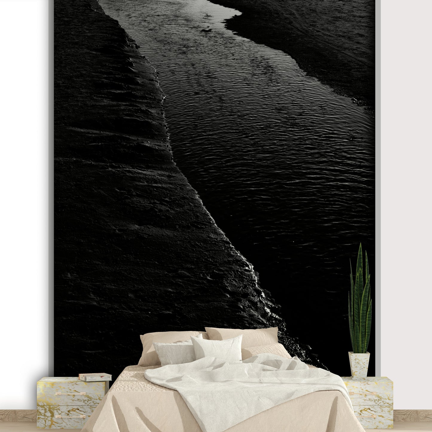 A serene moody landscape wall mural for your decor.

