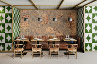 An artistic abstract nature mural for home decor.

