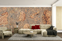 A serene cork bark wall mural for your decor.

